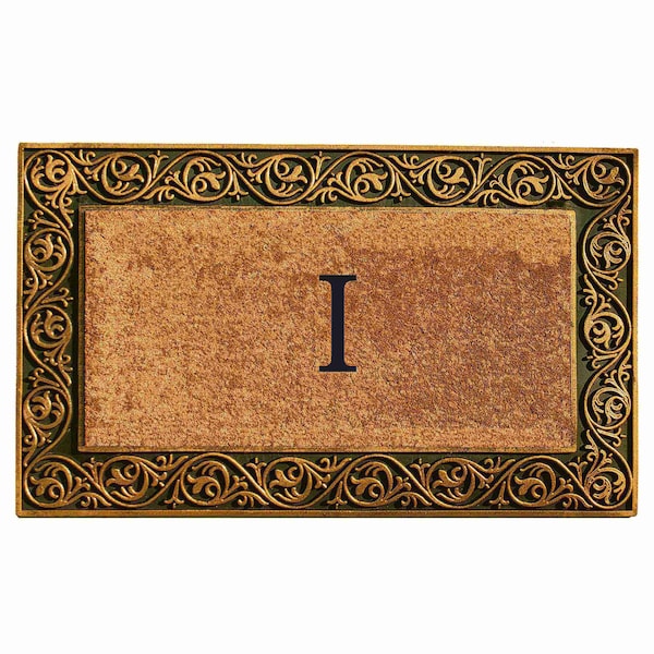 Calloway Mills Monogram Door Mat, Gold, Black, Natural, 18 in W x 30 in L 10001GOLDI - main
